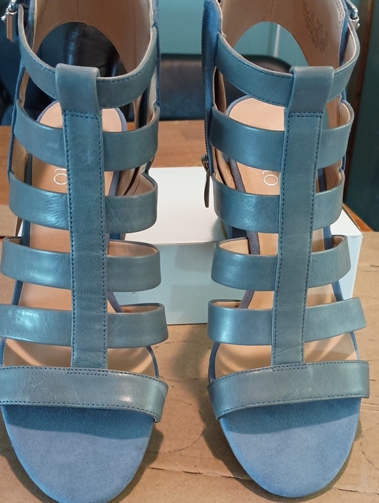 Franco Sarto Shoes - Franco Sarto Teal Strappy Gladiator Heels